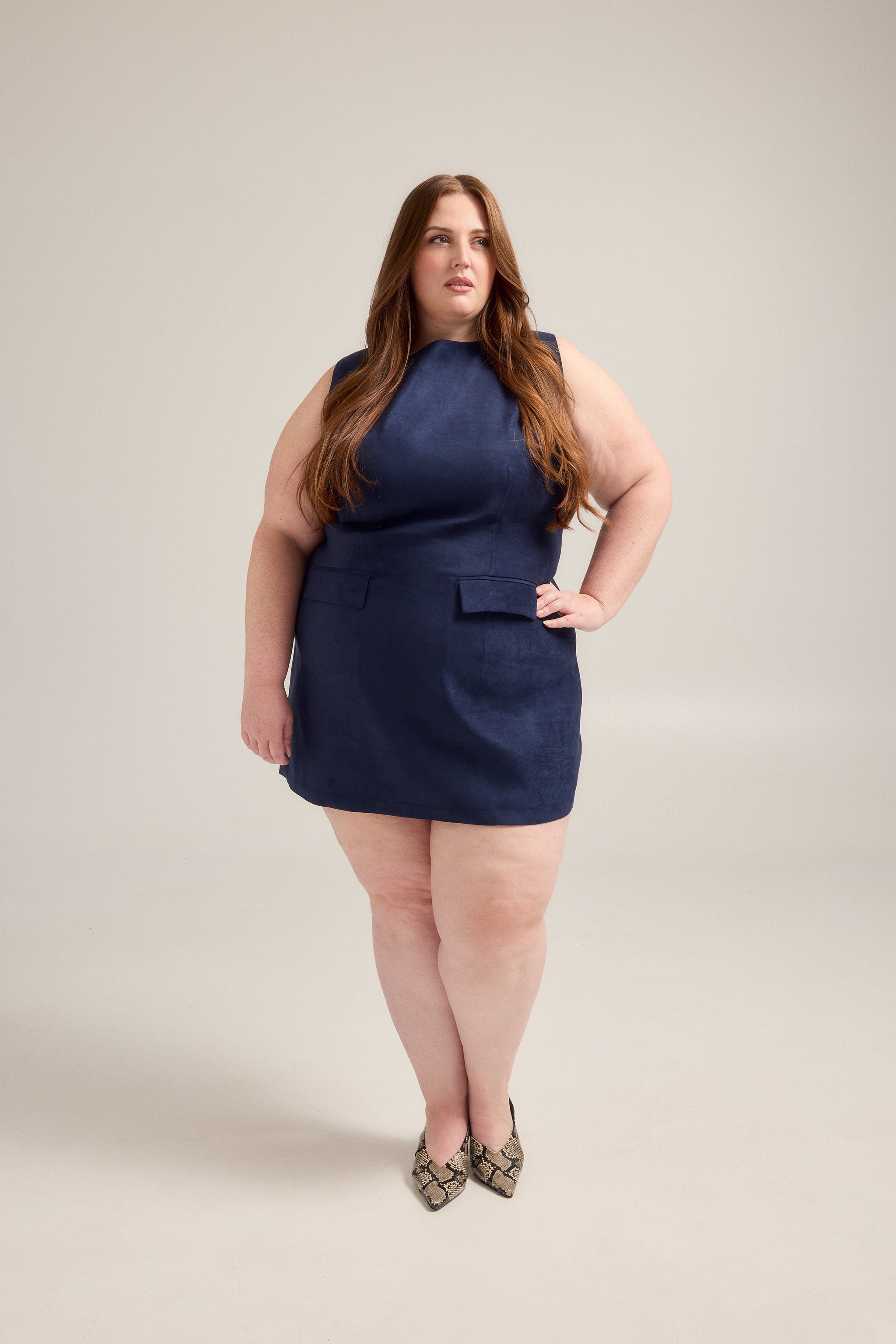 Suede Shift Dress