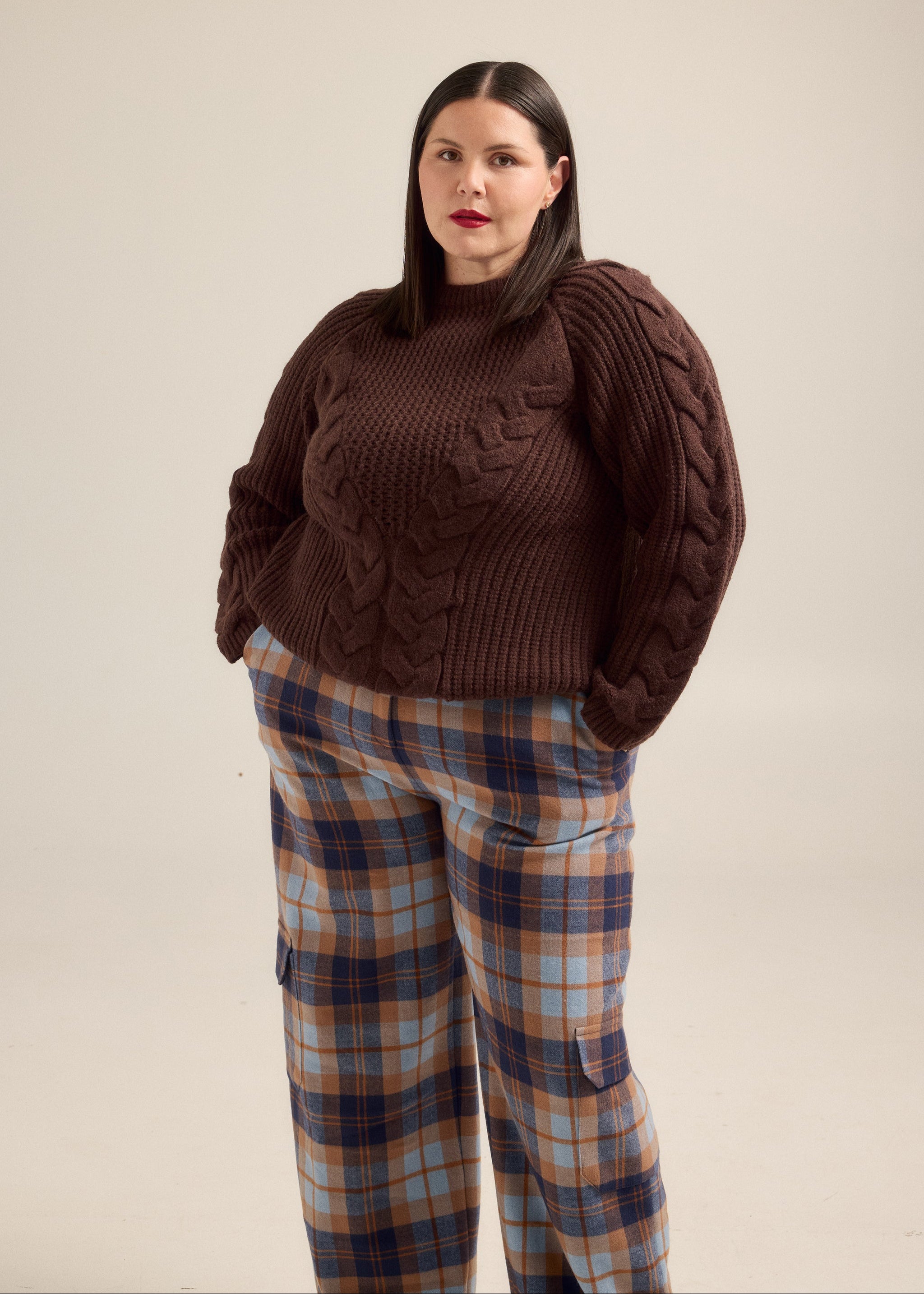 Long Cable Knit Sweater