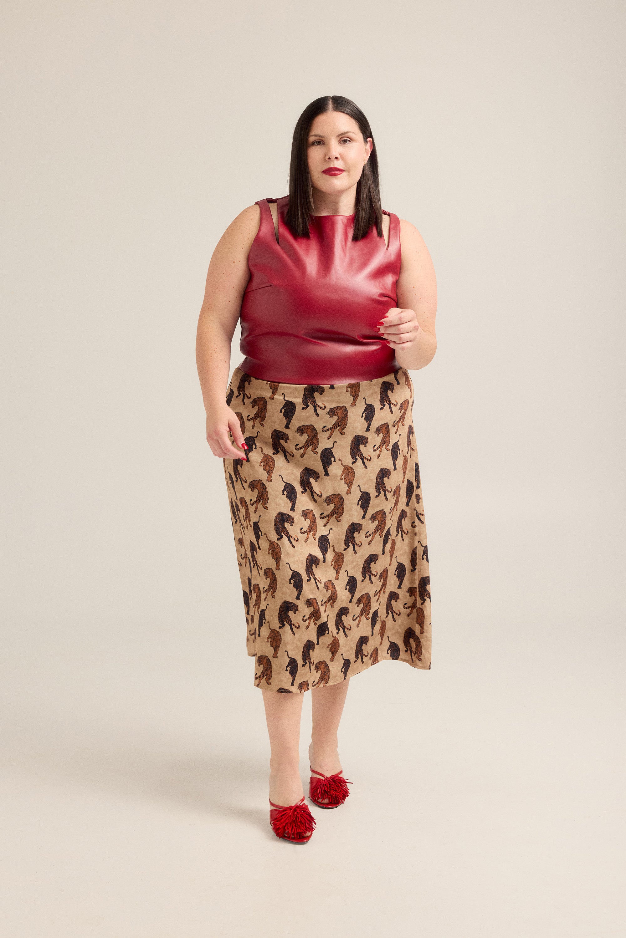 Cut-Out 'Leather' Top