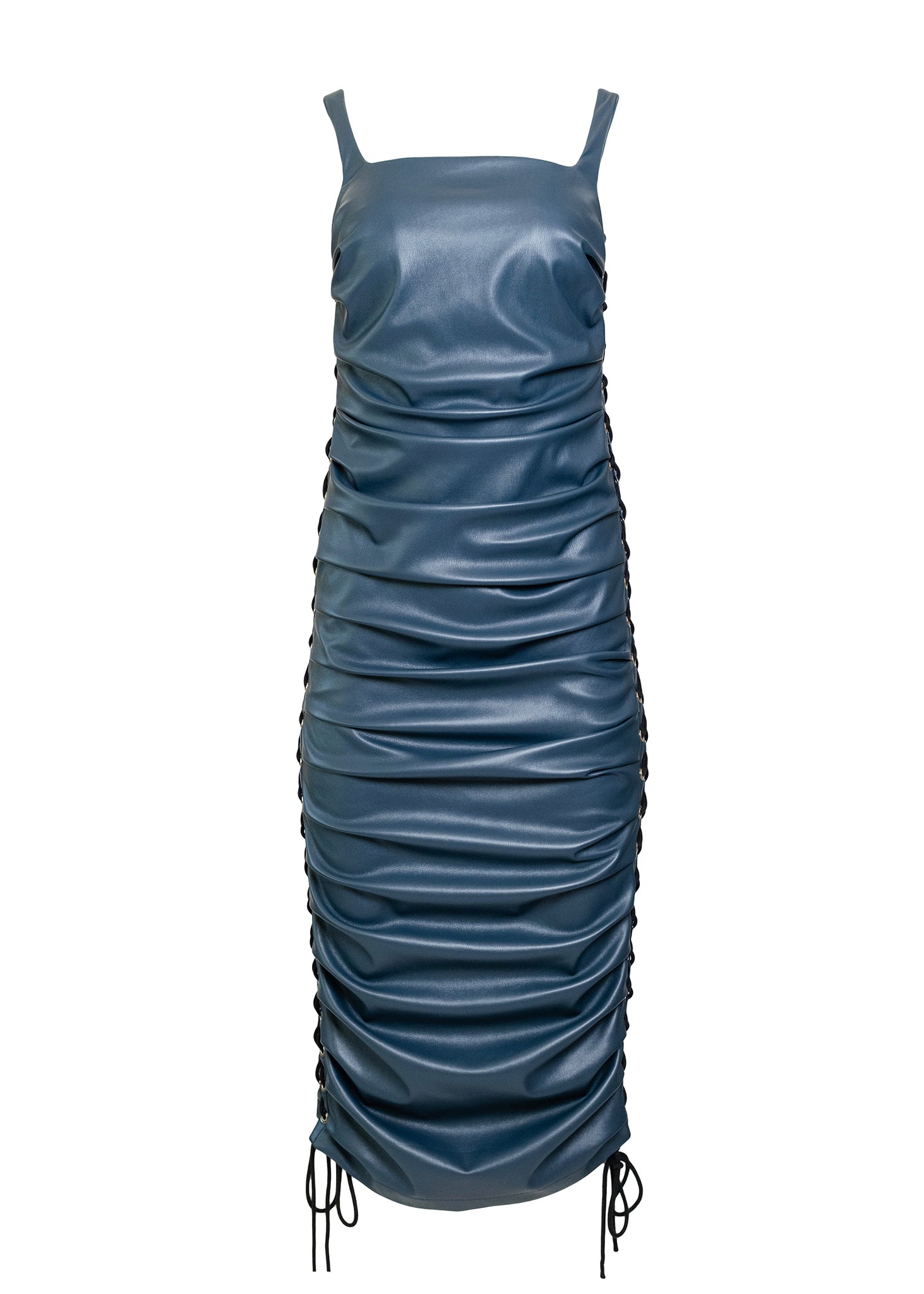 Lace-Up 'Leather' Dress