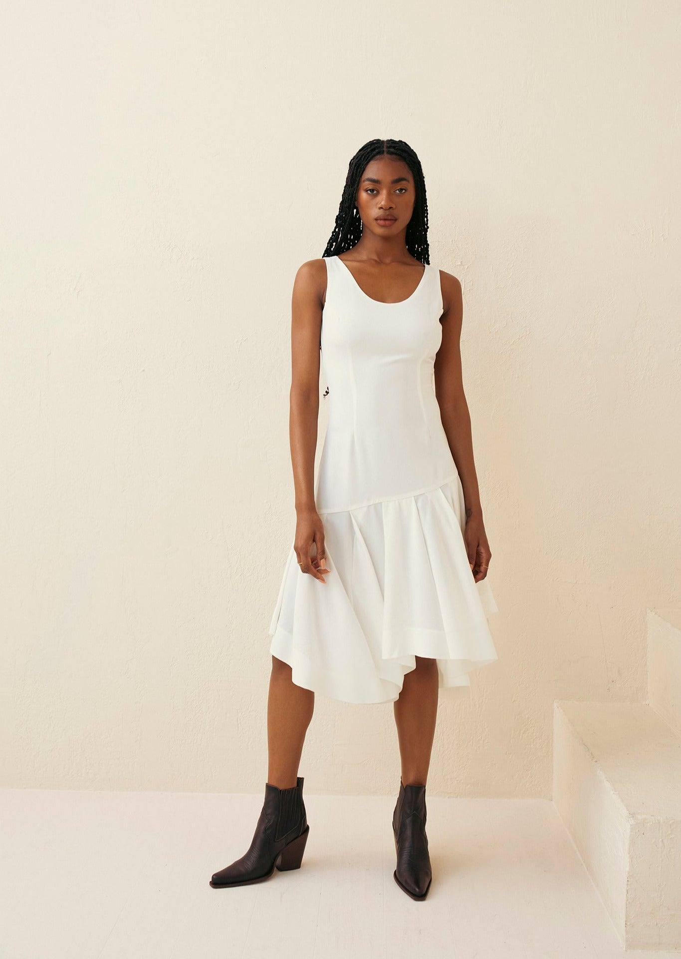 Pleated Hem Dress