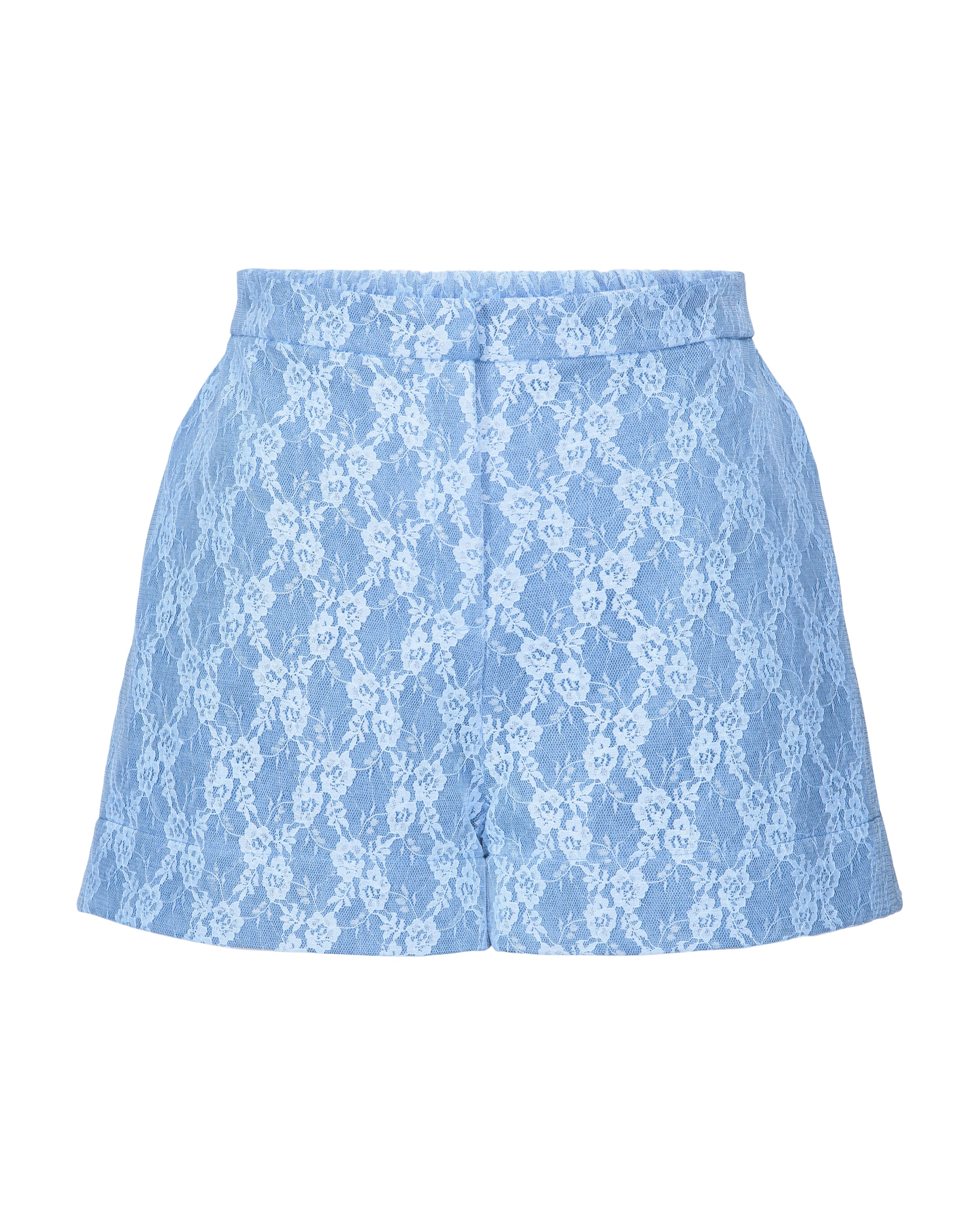 Denim Lace Trouser Short