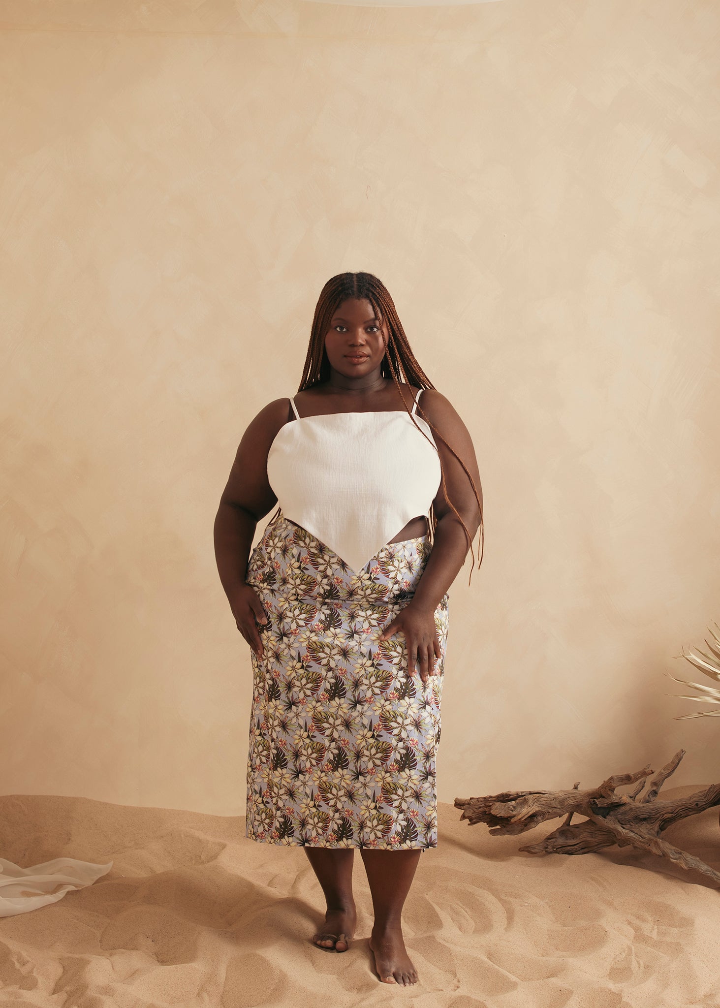 Linen Canvas Handkerchief Top