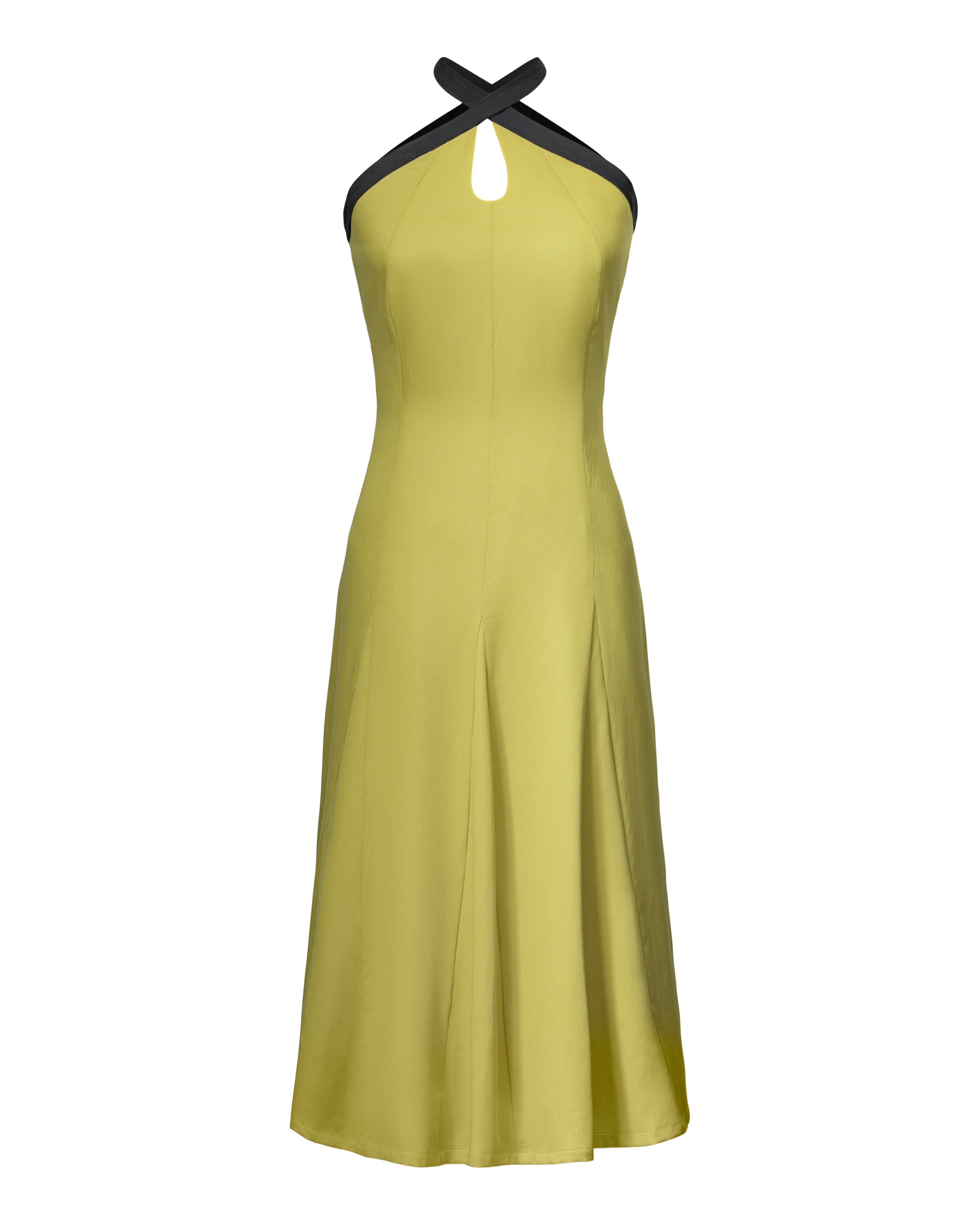 Halter Contrast Dress