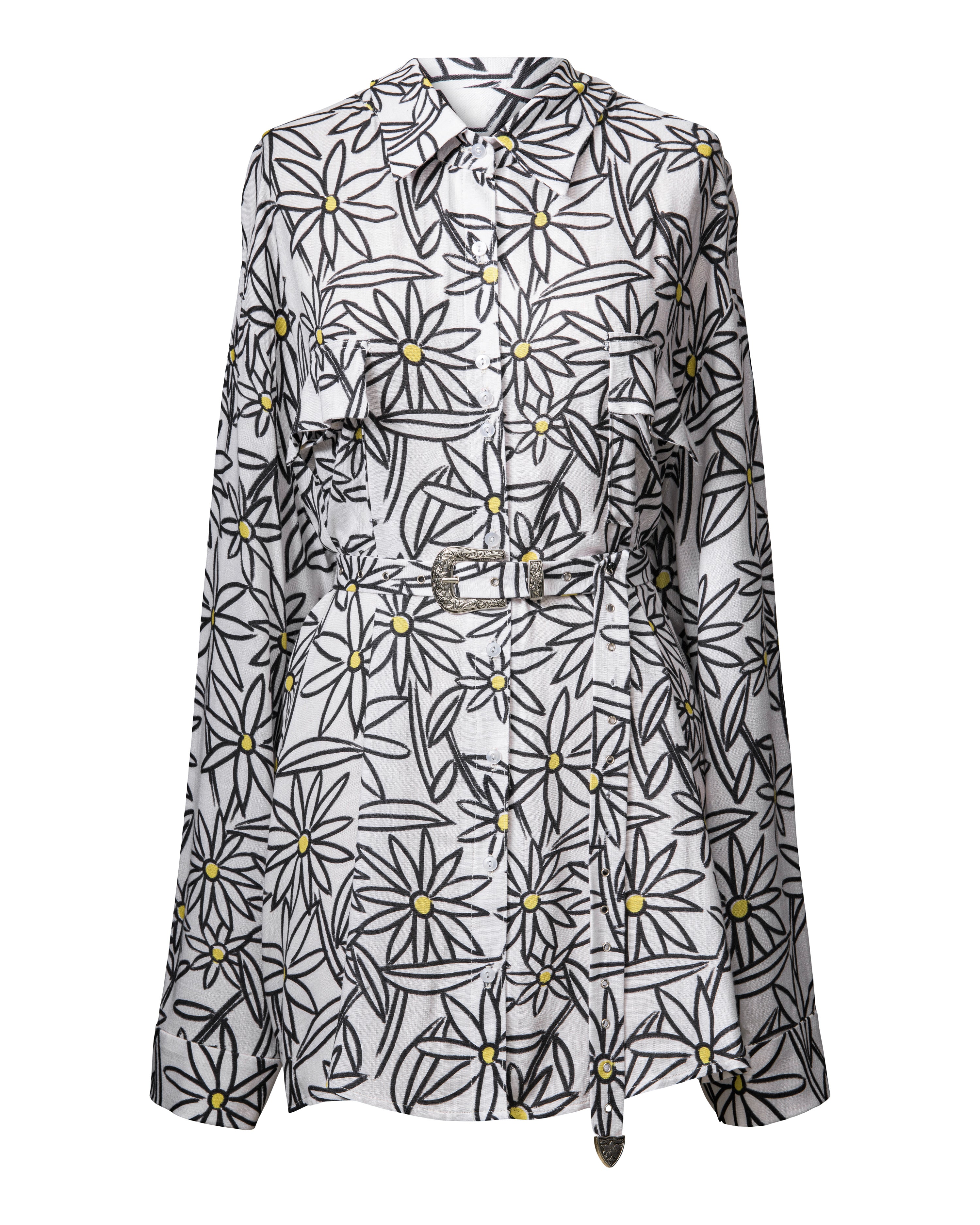 Belted Boyfriend Blouse