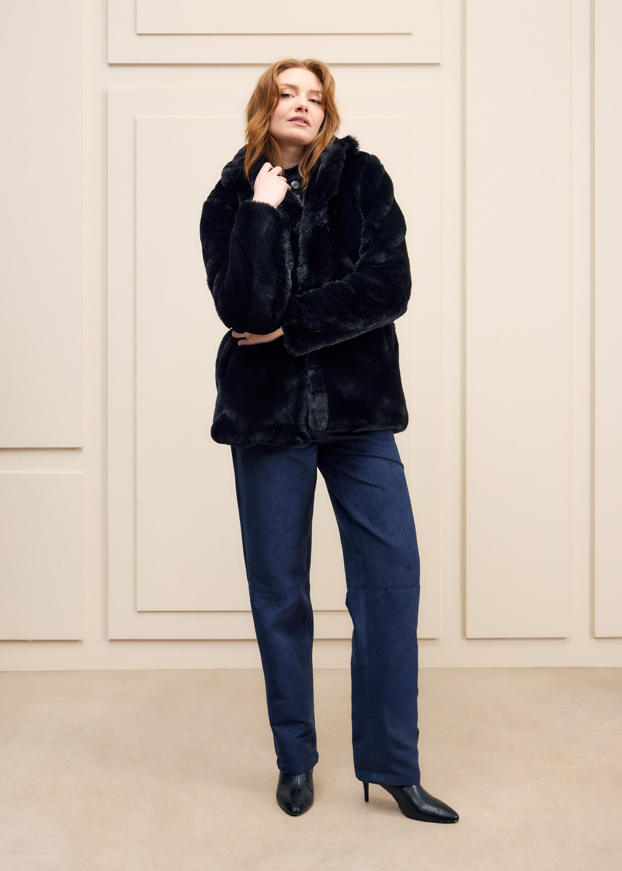 Short Faux Fur Teddy Coat