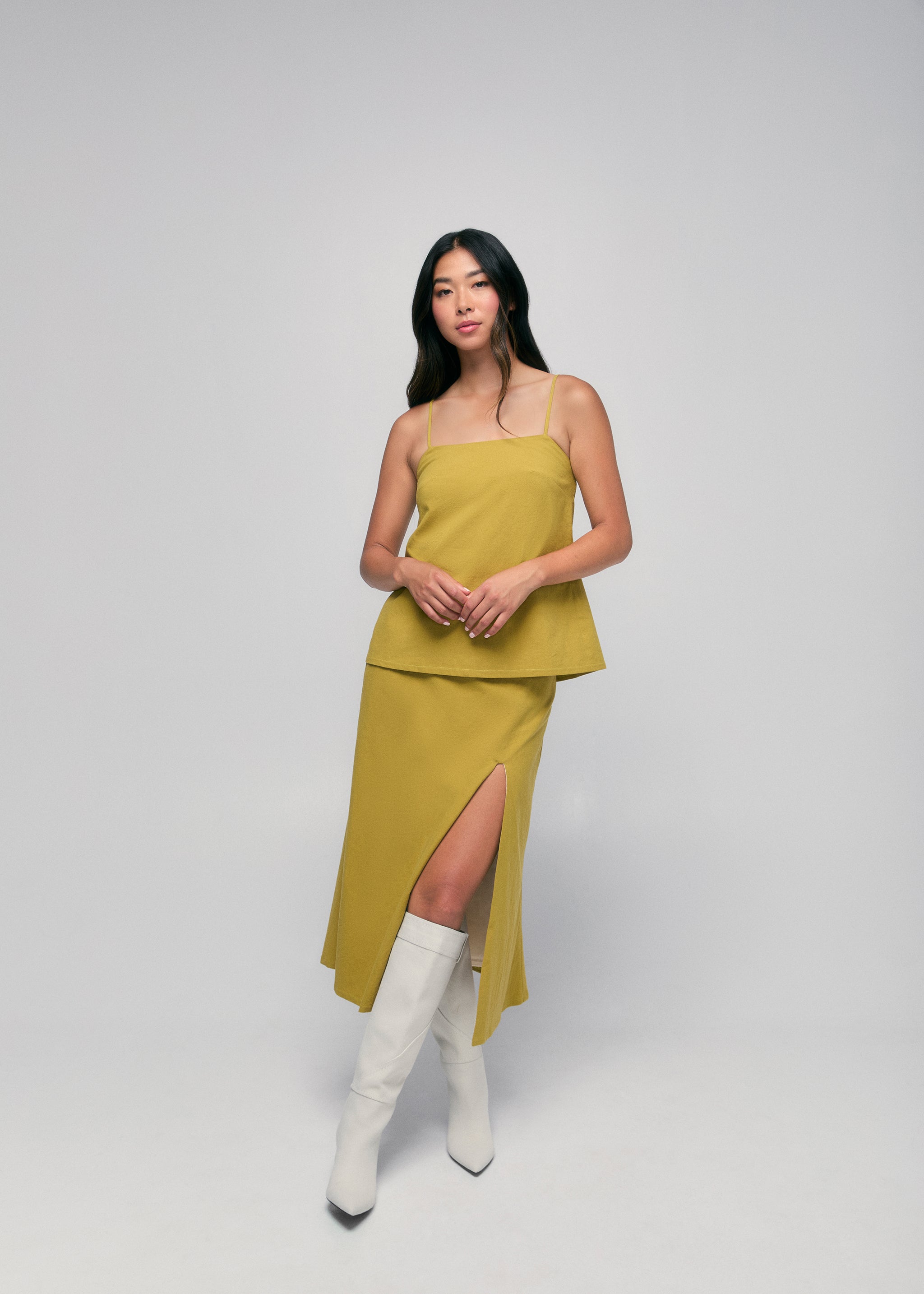 Belted Midi Skirt