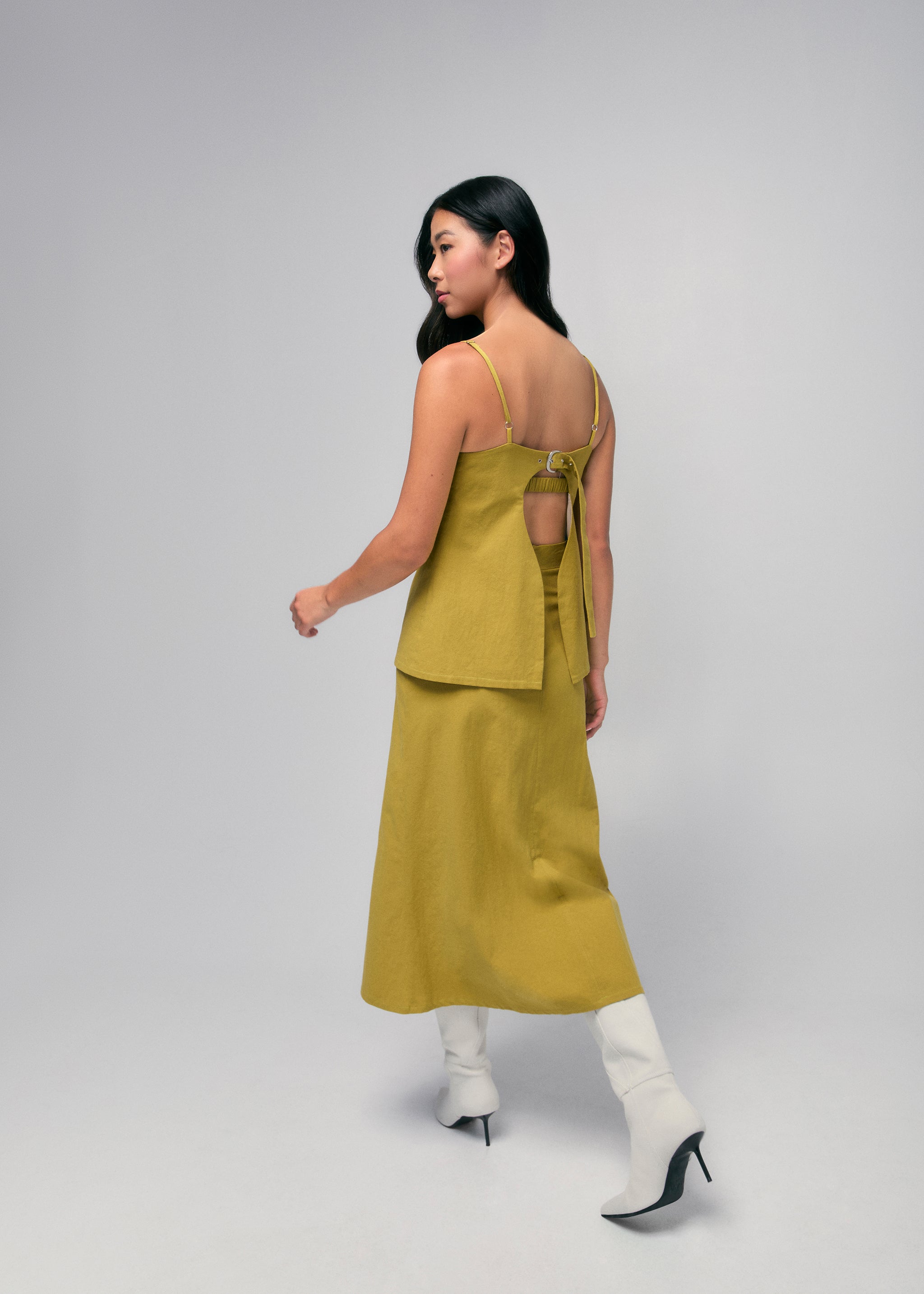 Belted Midi Skirt