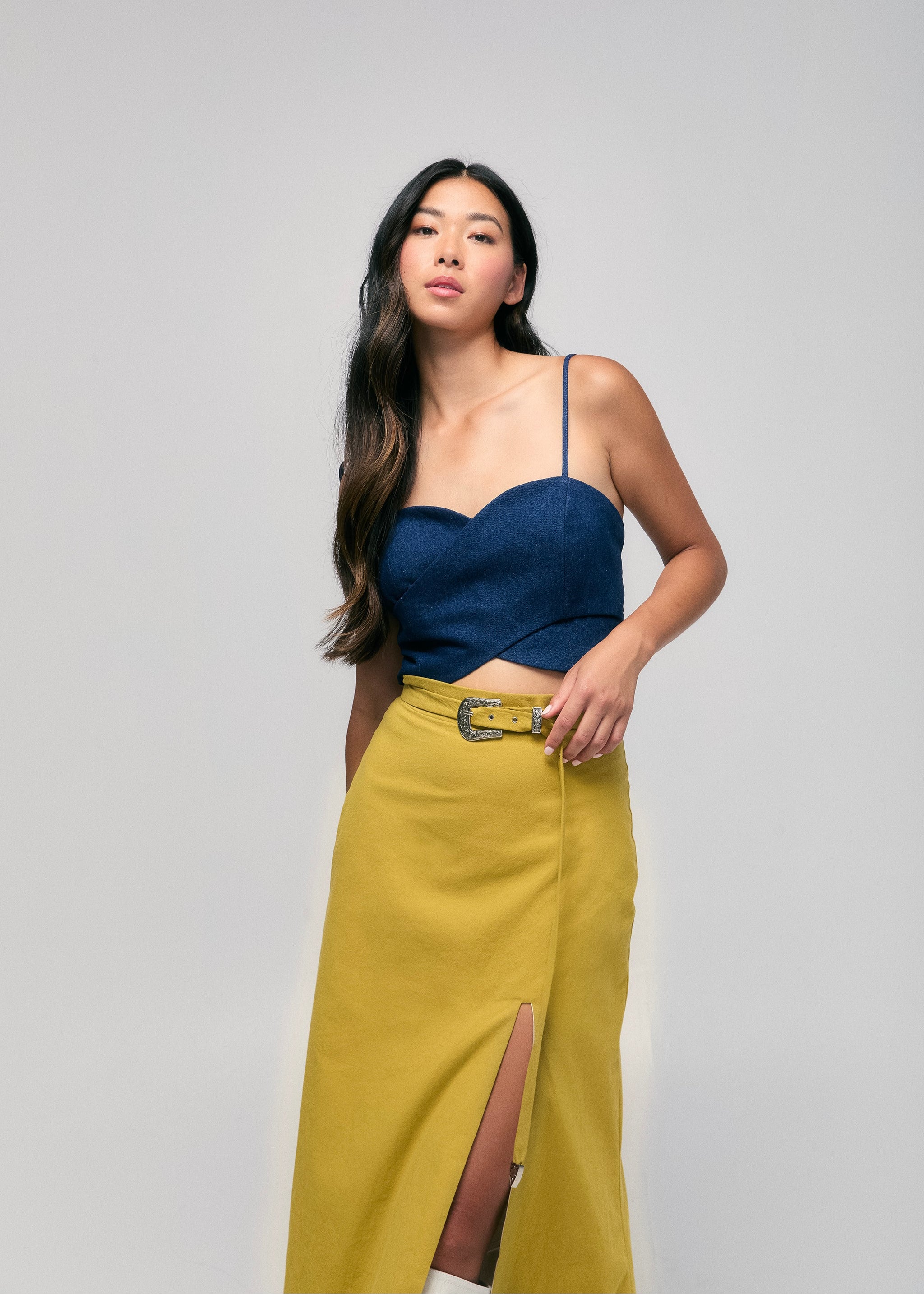 Belted Midi Skirt