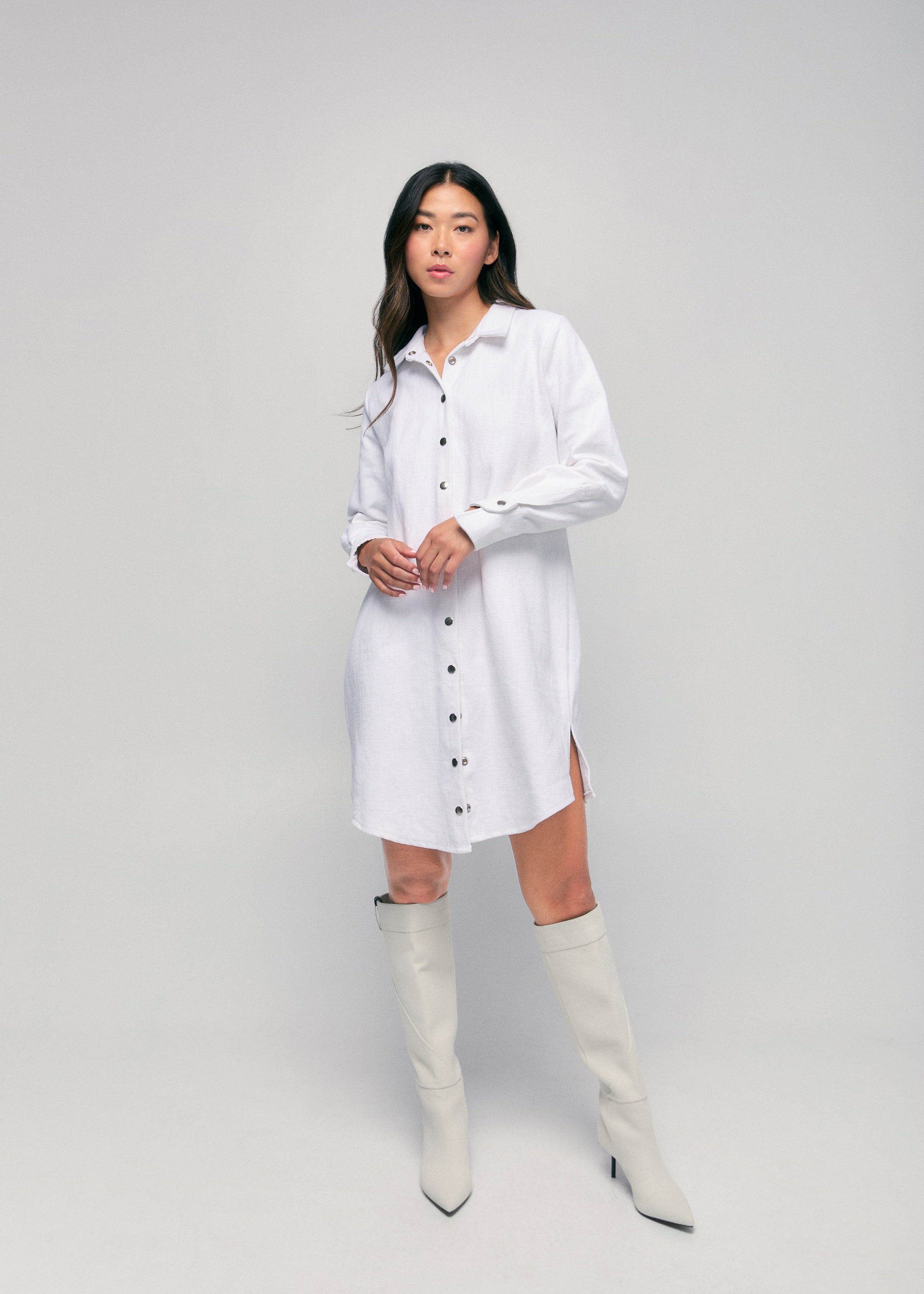 Linen Pleated Shacket