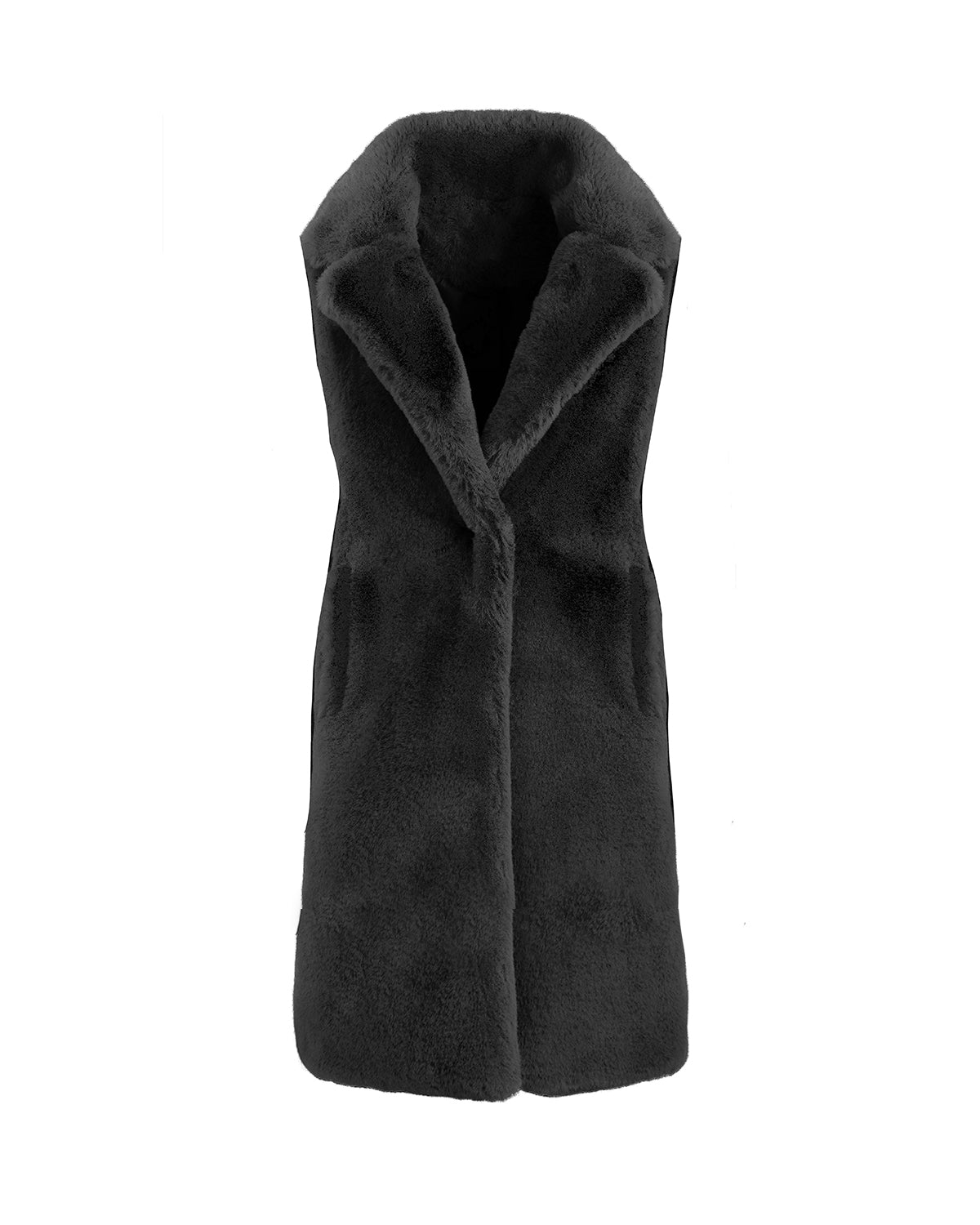 Faux Fur Midi Vest