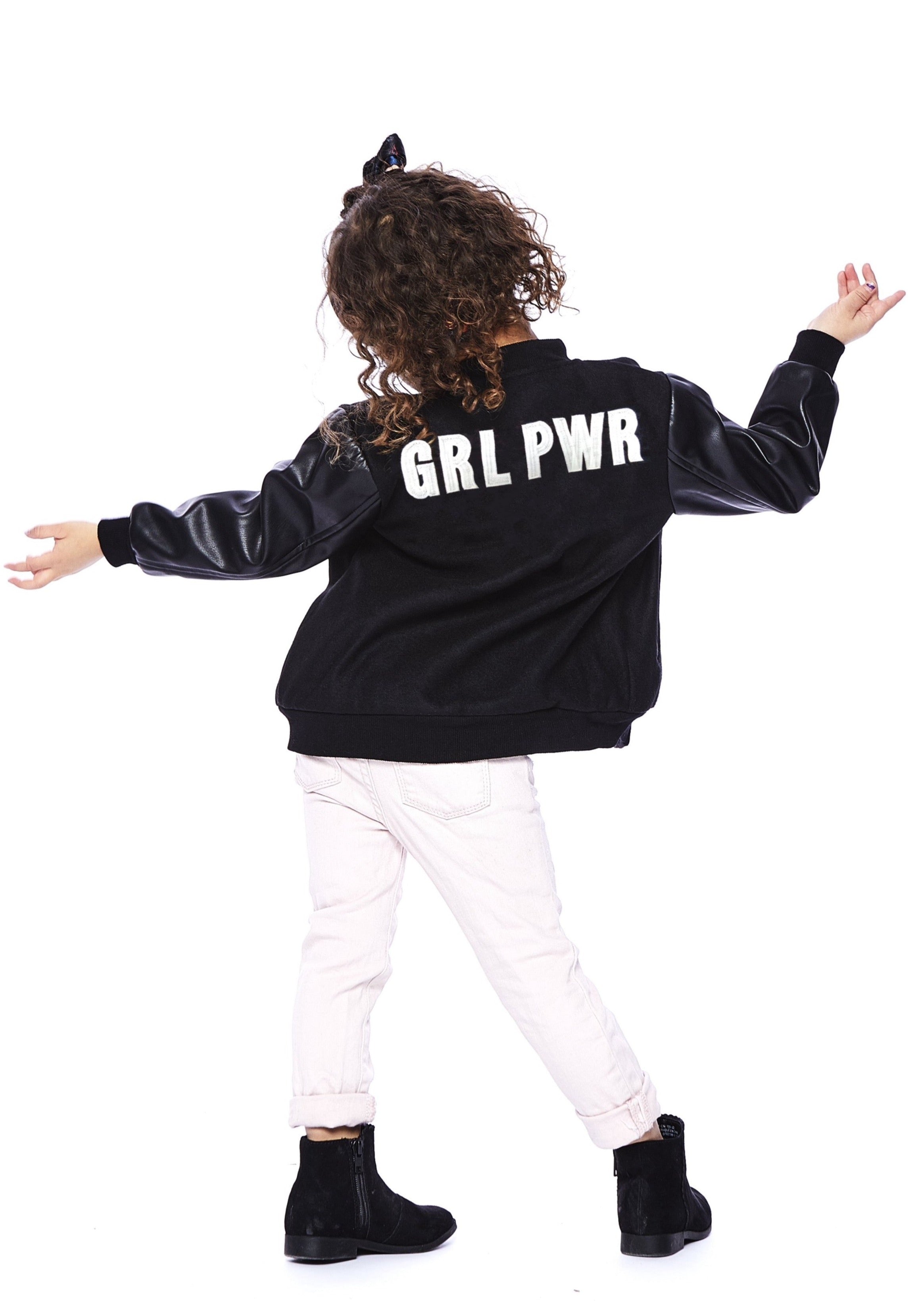KIDS GRL PWR Varsity Jacket