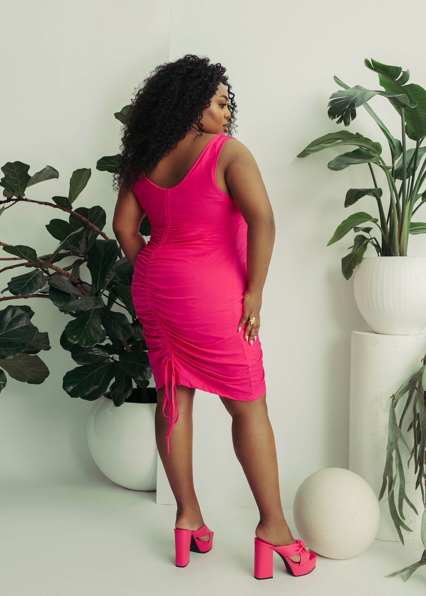 Sleeveless Ruched Dress