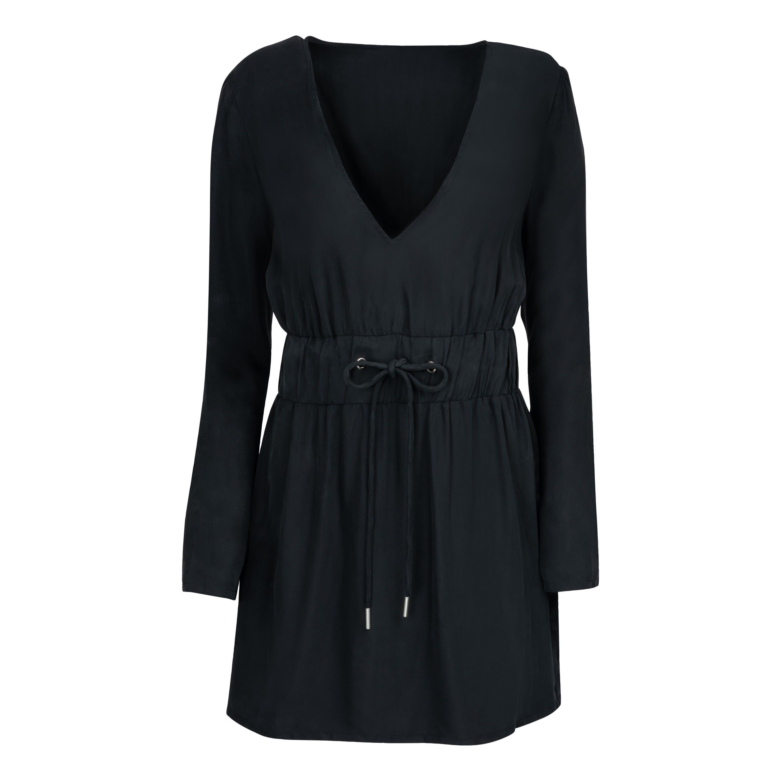 Long Sleeve Cupro Dress