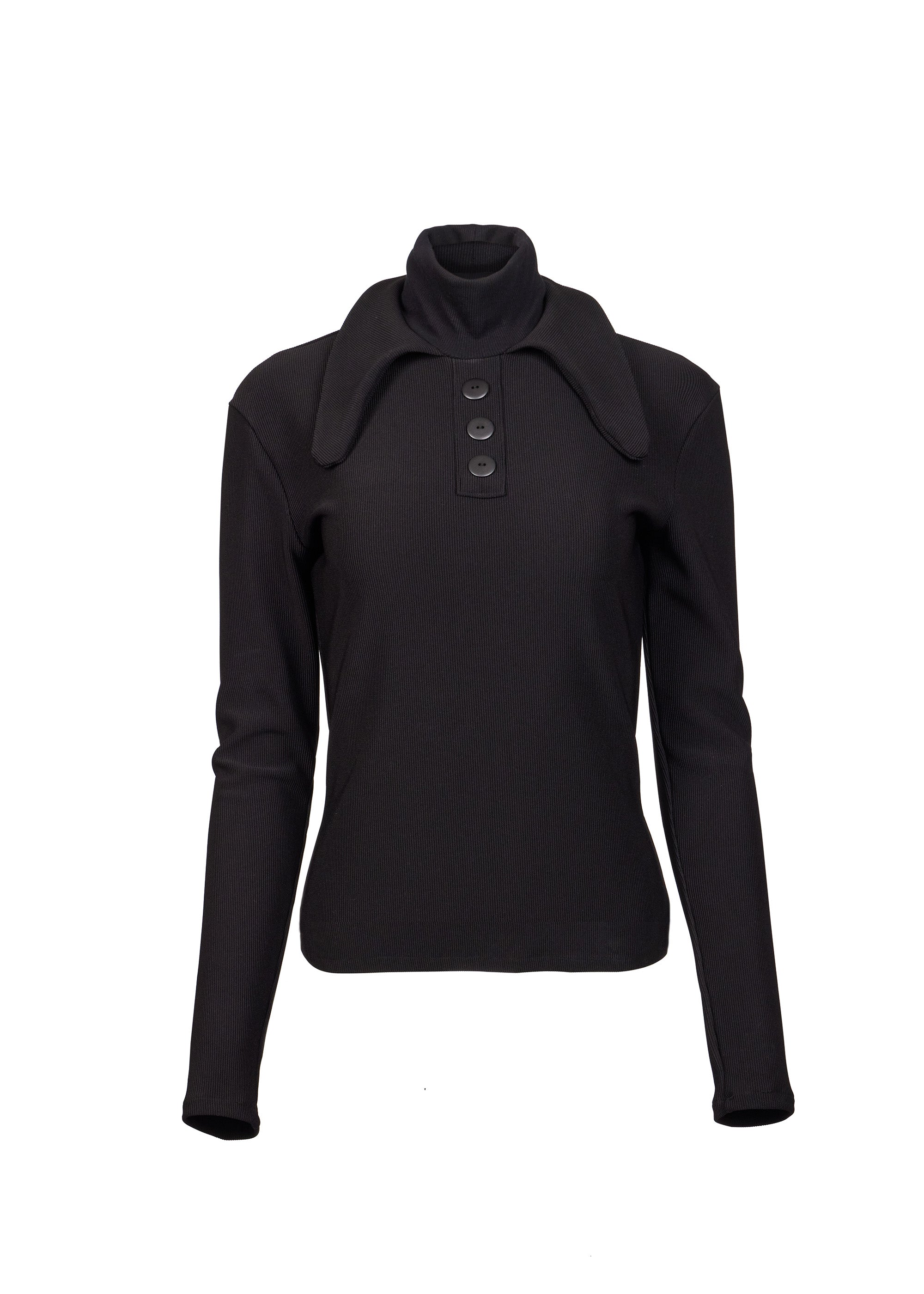 Statement Collar Long Sleeve Top