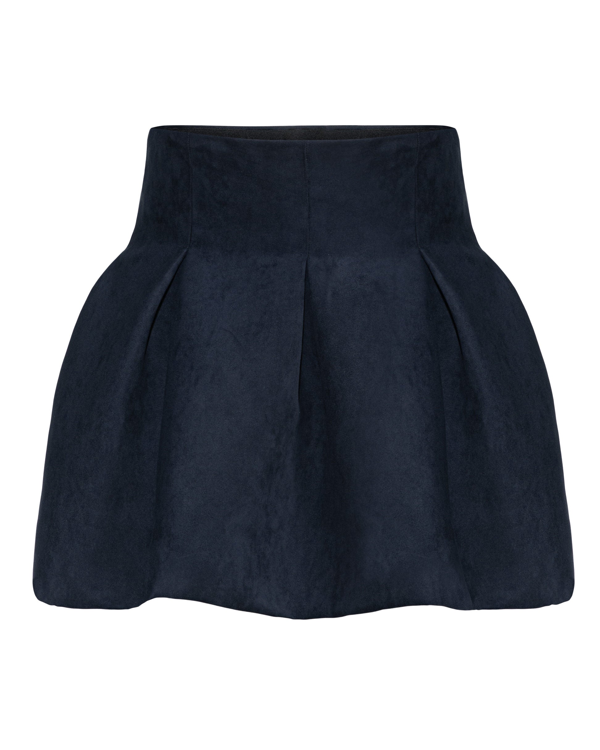 Suede Bubble Hem Skirt