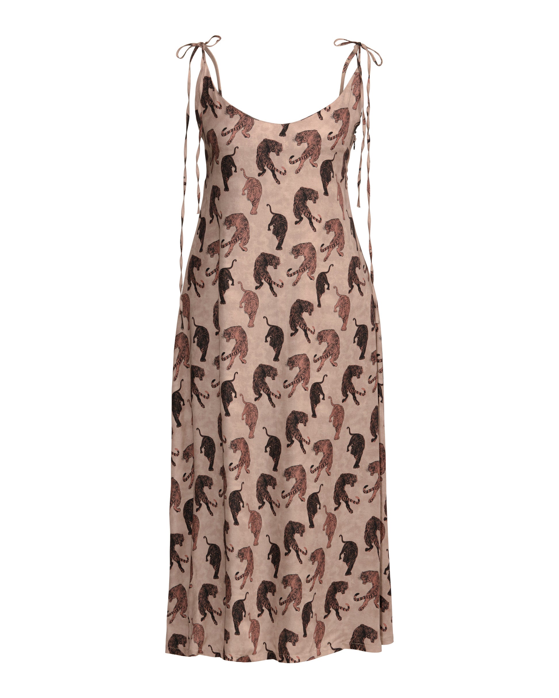 Tiger Print Midi Dress