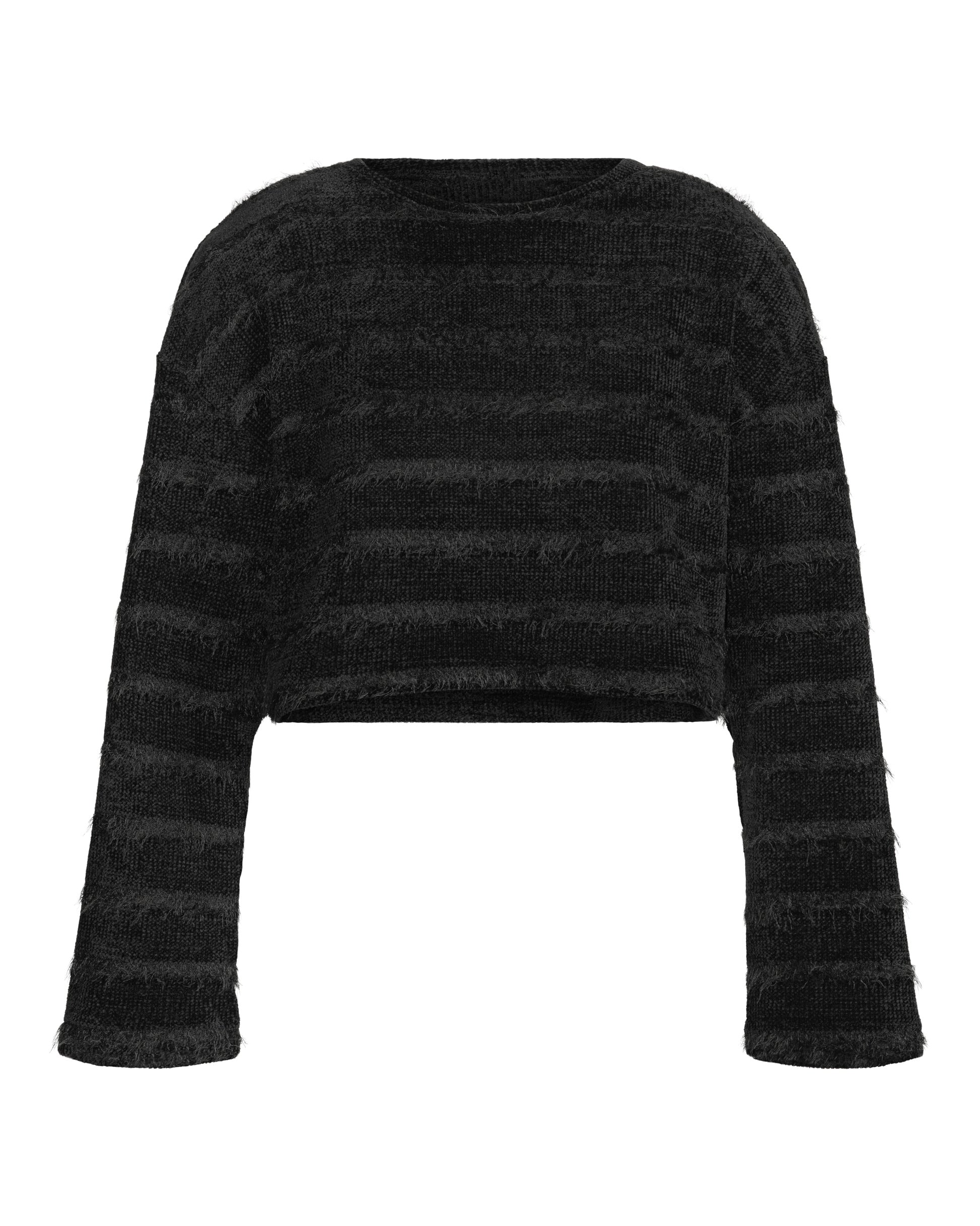 Textured Knit Crop Sweater