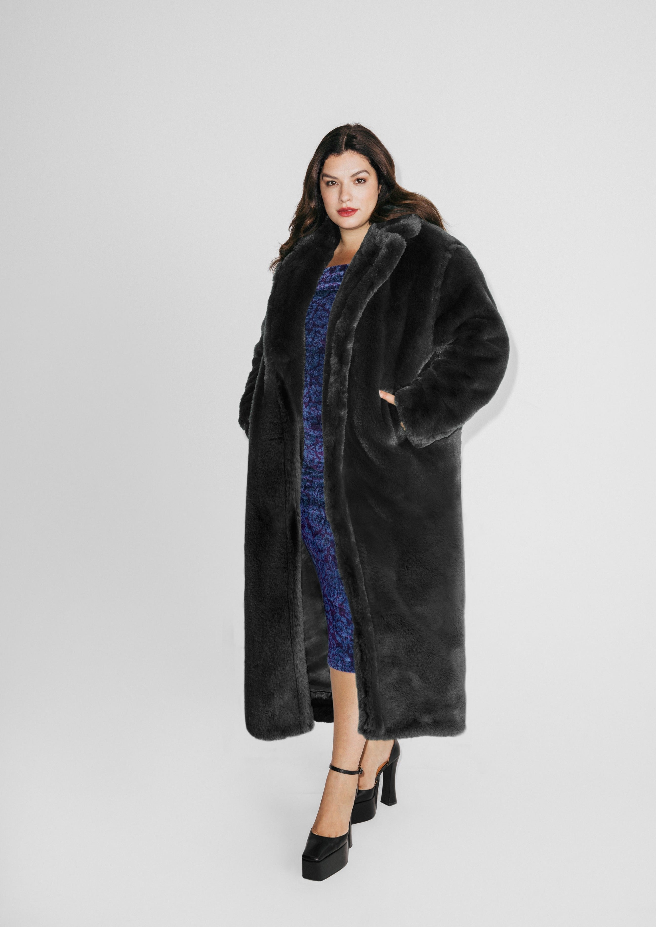 Long Black Teddy Coat