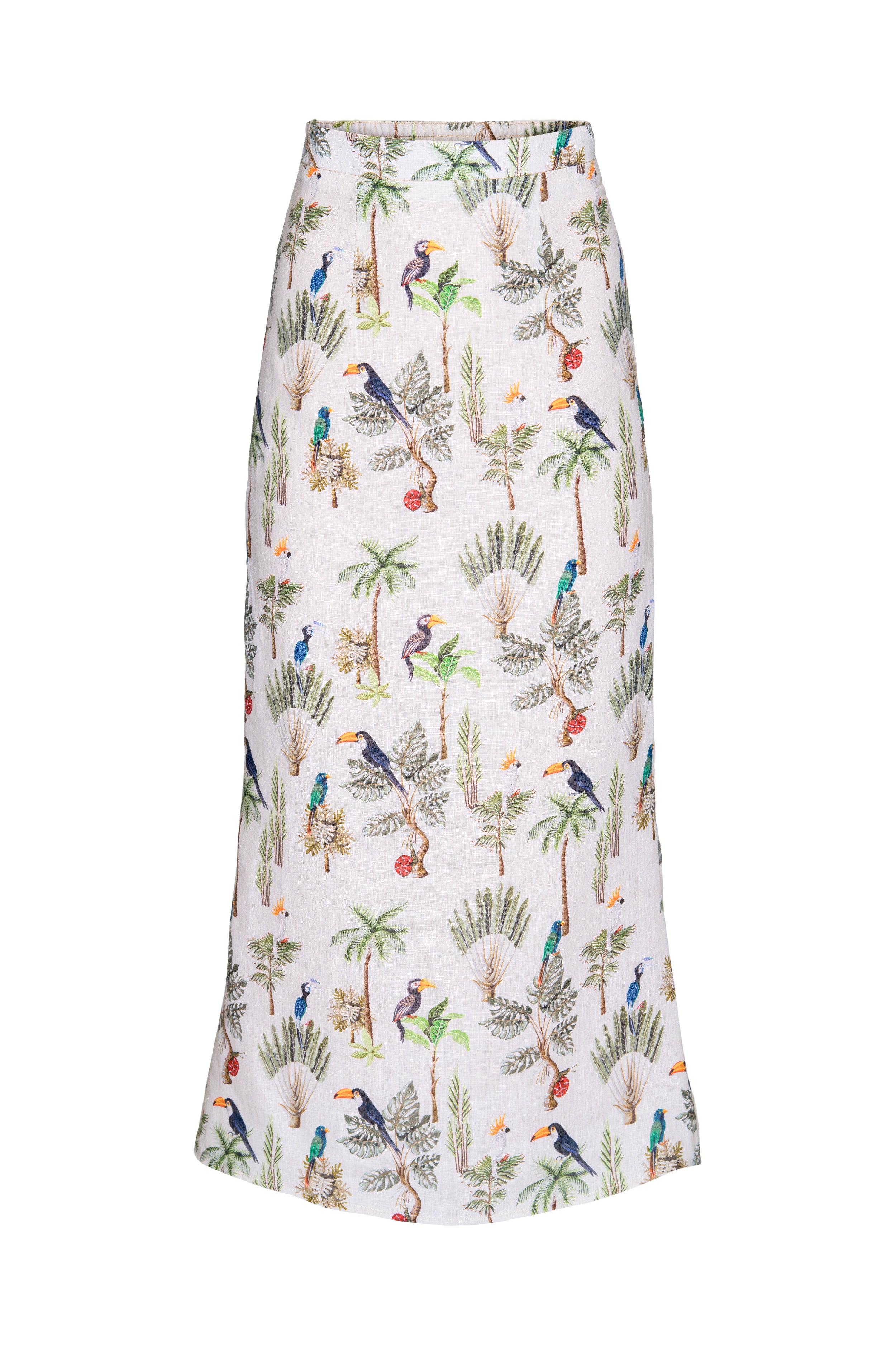 Tropics A-Line Midi Skirt