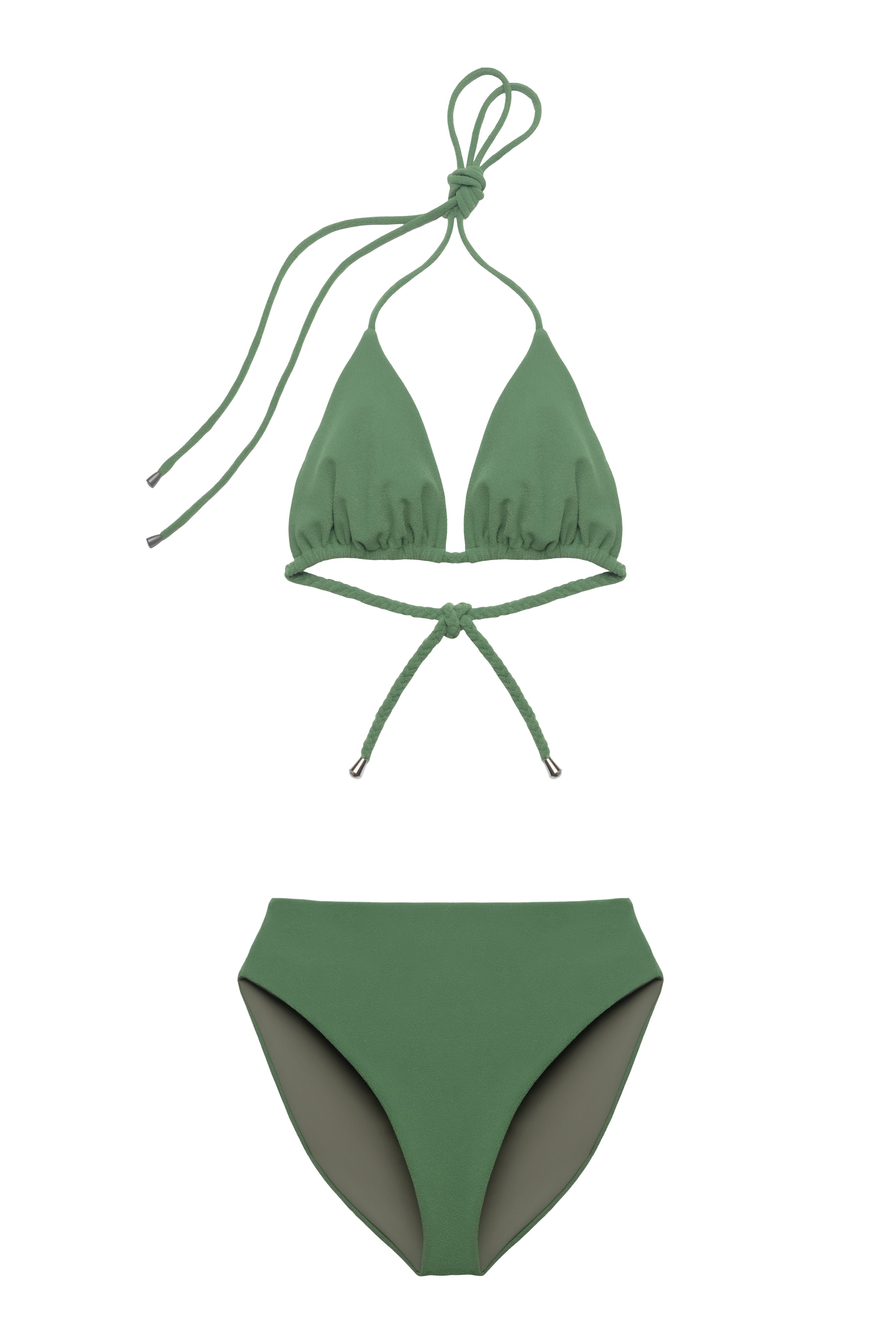 Jade Braided Triangle Bikini Top