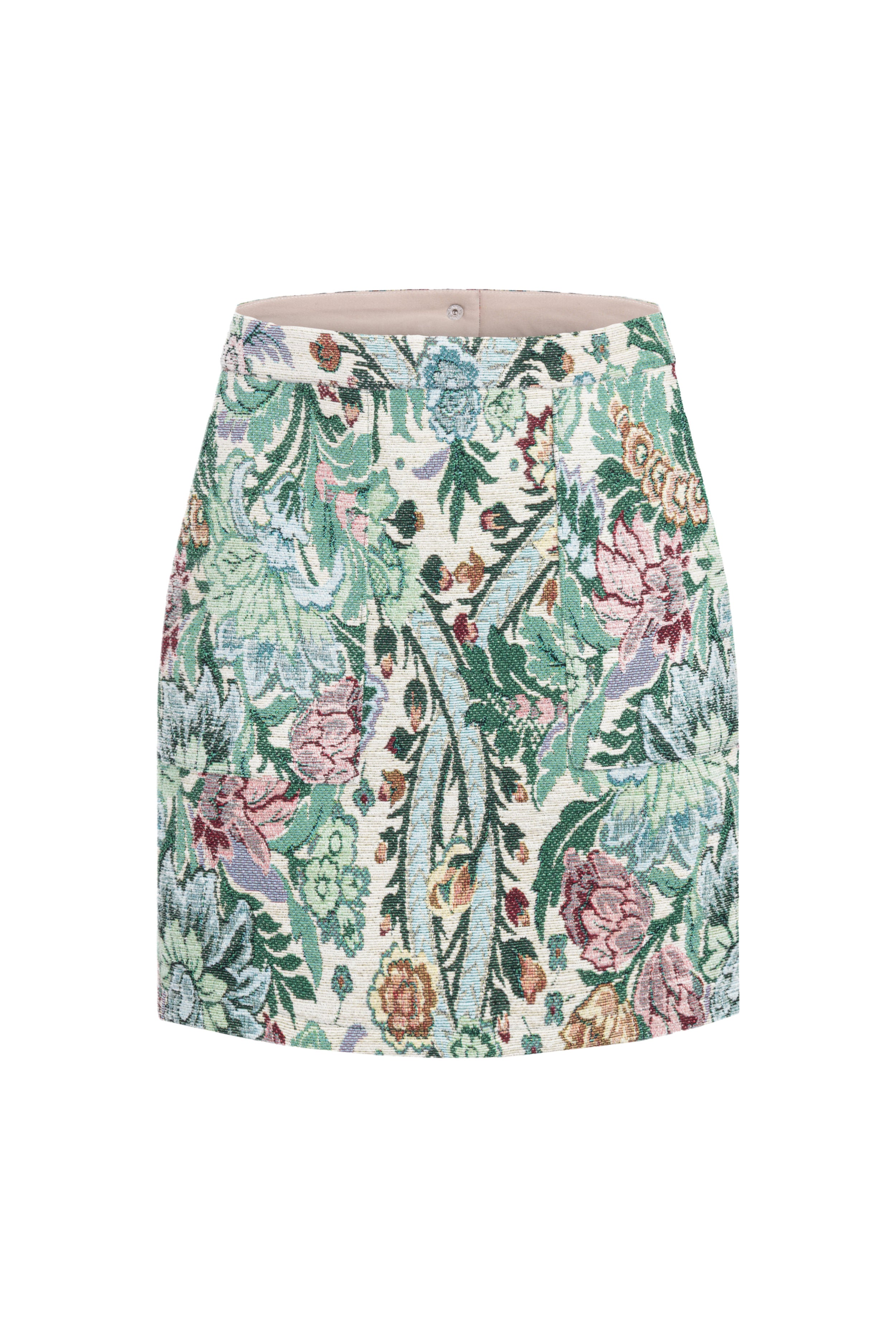 Jacquard Floral Mini Skirt
