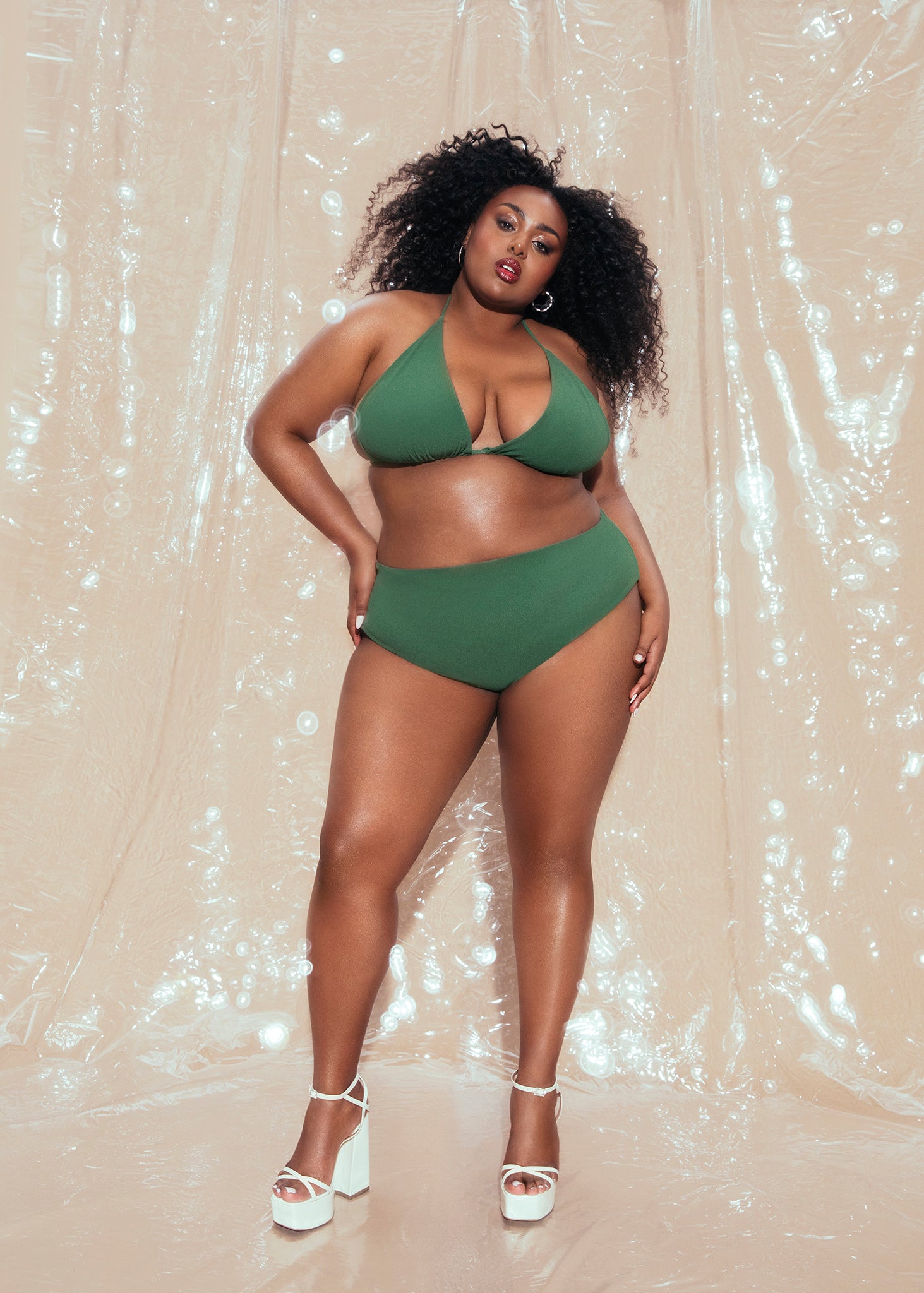 Jade Braided Triangle Bikini Top