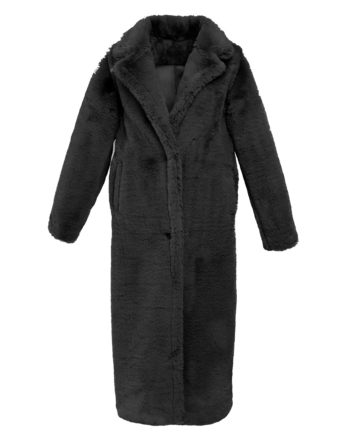 Long Black Teddy Coat