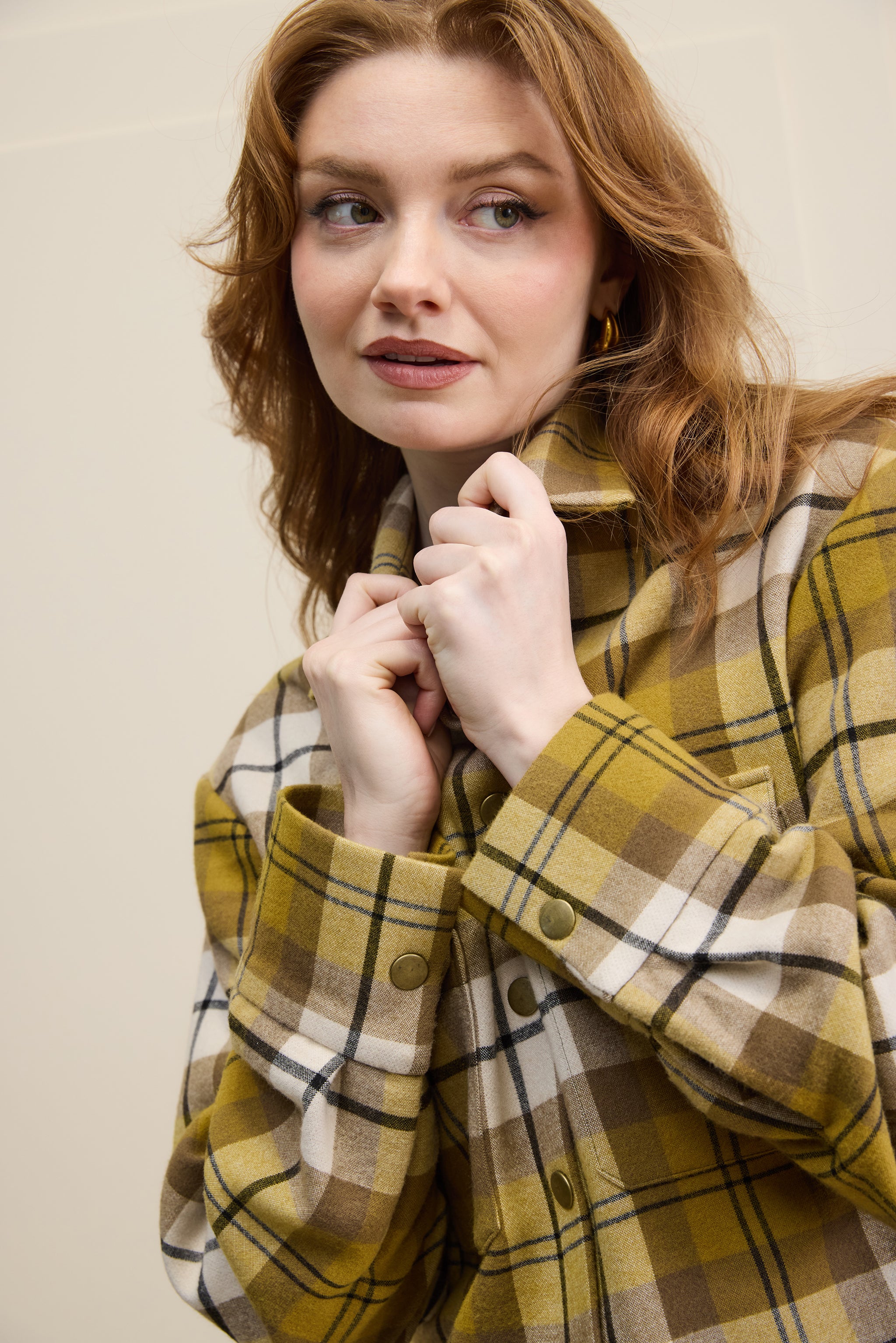 Olive Oil Plaid Bomber Jacket