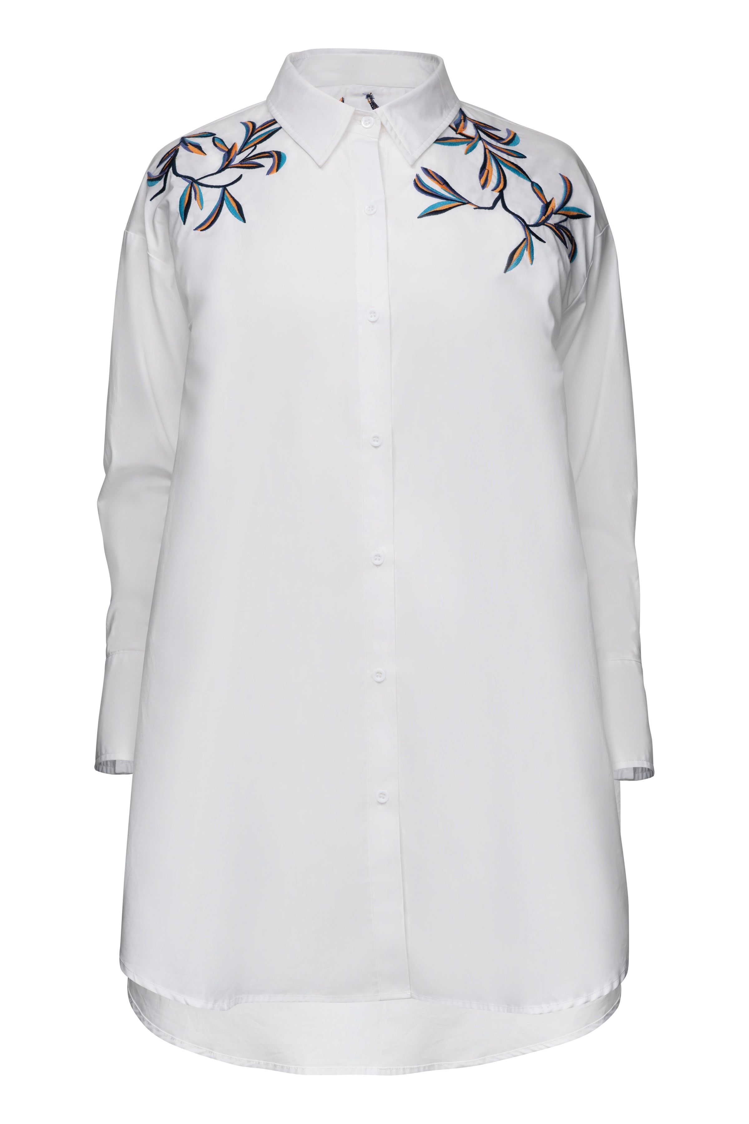 Palm Embroidered Blouse