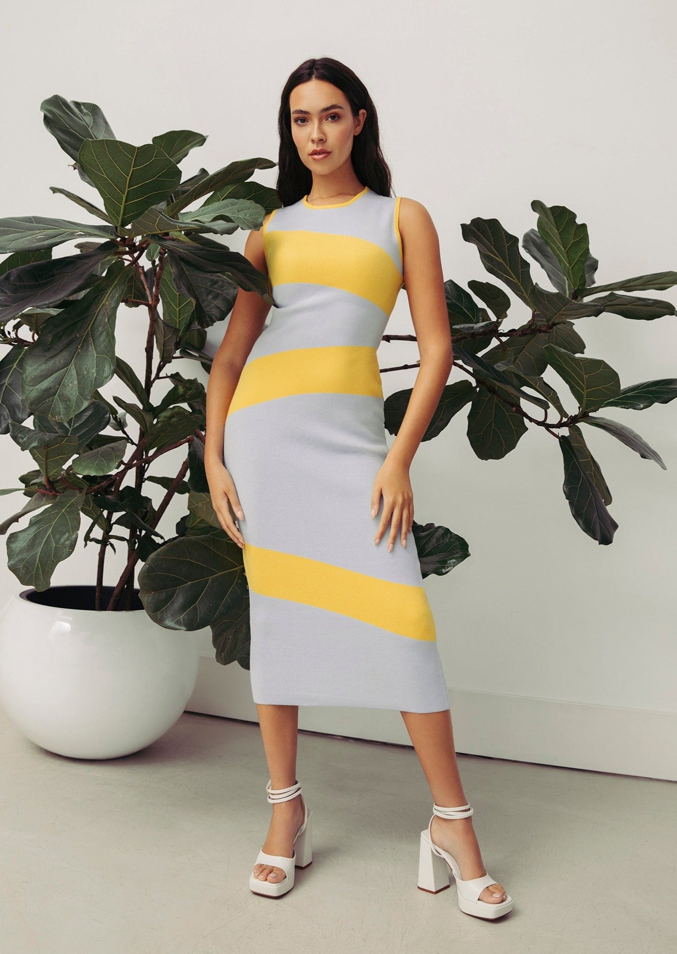 Knit Swirl Midi Dress