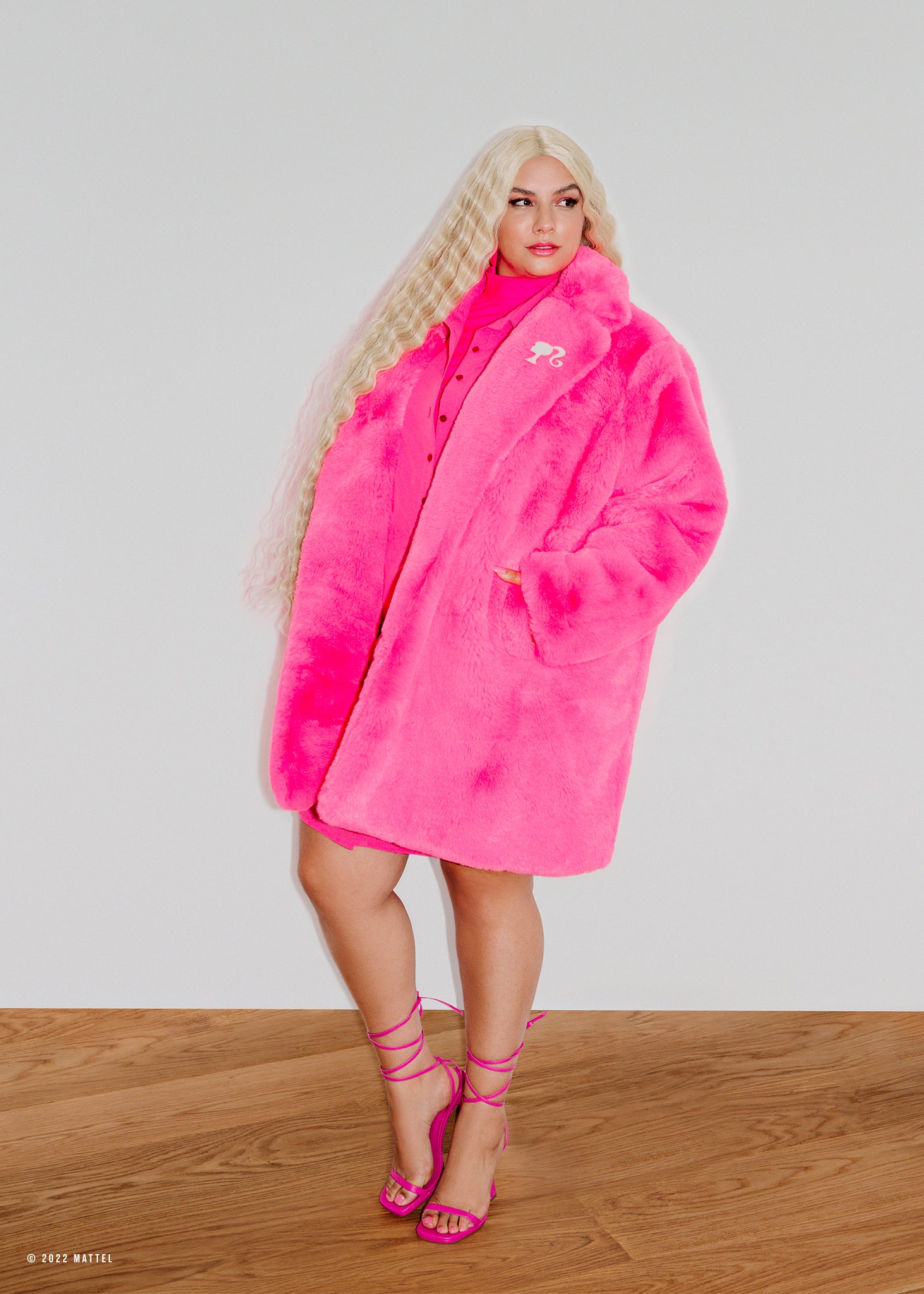 Barbie pink shop fur coat