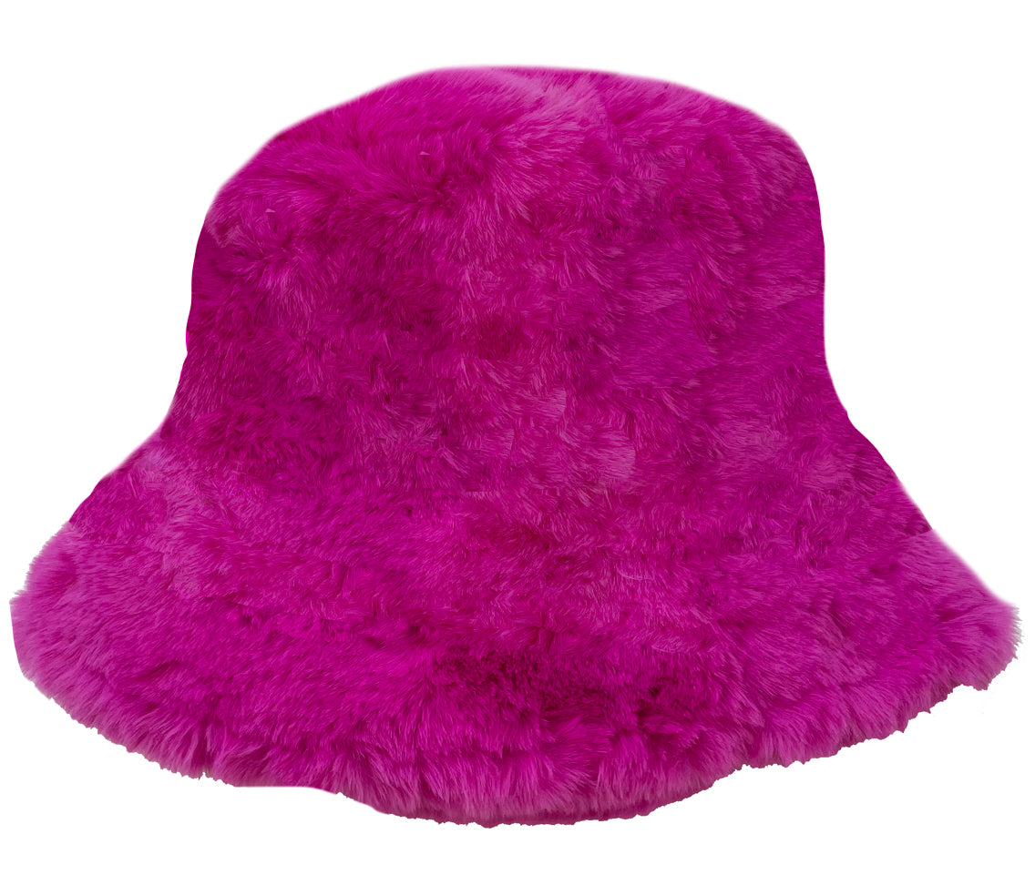 Faux Fur Bucket Hat Classic Black / 1