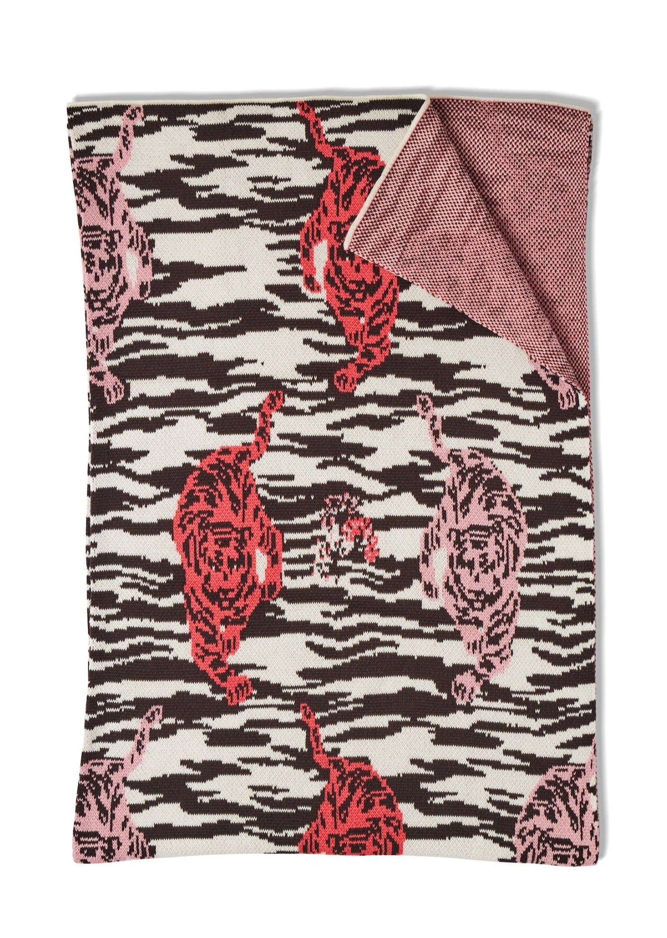 Tiger Printed Knit Blanket